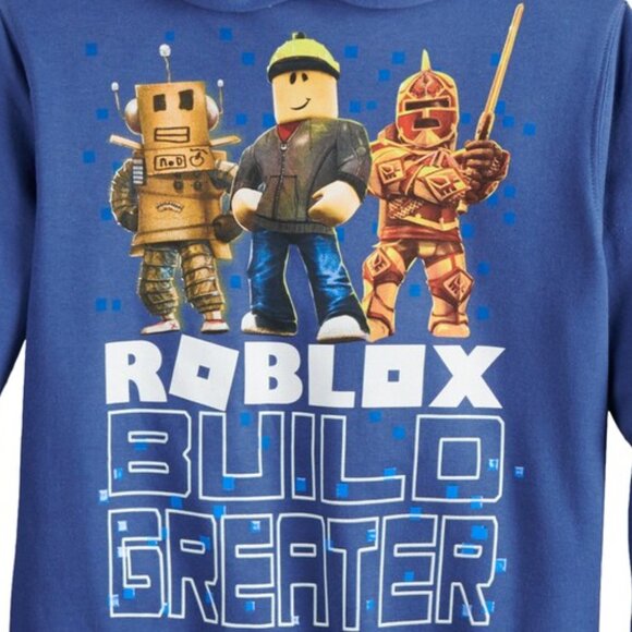 New! Roblox Build Greater Videogame Fleece Hoodie Sweatshirt - Picture 2 of 2